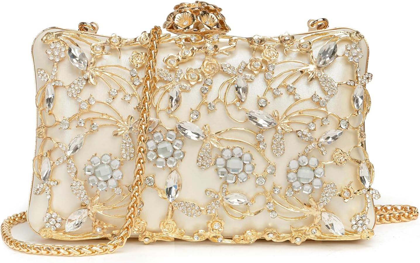 Evening Bag Clutch Purses for Women Rhinestones Purse Sparkling Party Shoulder Handbag Wedding Ba... | Amazon (US)