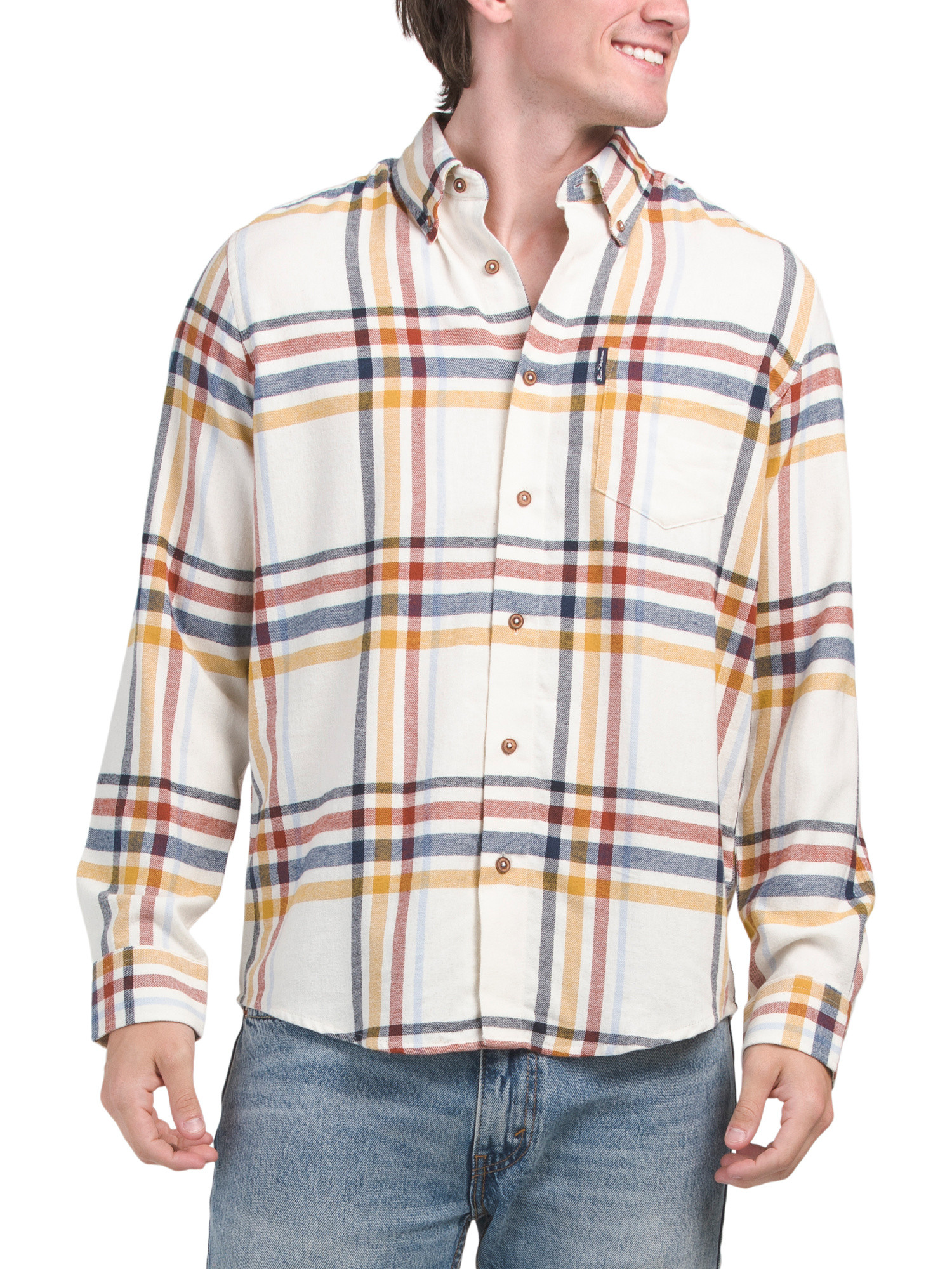Oversized Soft Brushed Check Shirt | TJ Maxx