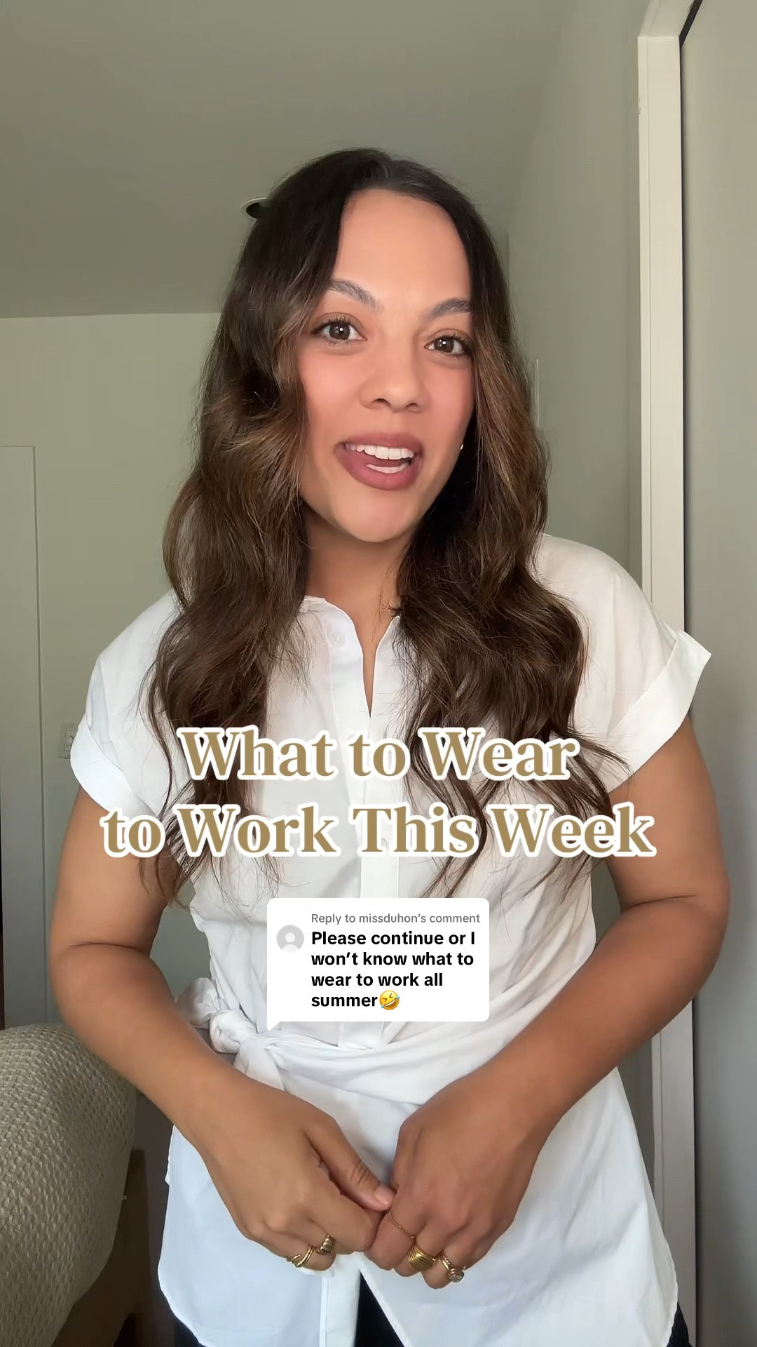 Here is what you can wear to work this week!

Monday:
-Aritzia white short sleeved button-up wrap top, I have a large. 
-Aritzia black linen tailored trousers, I have a size 10. 
-Ganni leopard print tote bag. 
-Zara cow print flats. 

Tuesday:
-Aritzia black pencil midi skirt, I have a size 8. 
-Reformation butter yellow button up shirt. Similar linked. 
-Black kitten heels. 
-Quince black and silver studded belt. 

Wednesday:
-Aritzia taupe barrel trousers, I have a size 10. 
-Aritzia white T-shirt, I have a large. 
-Aritzia black blazer, I have a size 10. 

Thursday:
-Zara black polka dot dress, similar linked. 
-Sézane black cardigan, I have a large. 
-Abercrombie black belt. 
-Longchamp tan le pilage large bag. 

Friday:
-Aritzia olive green pull-on pants, I have a medium. 
-Aritzia beige cardigan, similar linked.

#LTKsummer #LTKworkwear #LTKstyletip