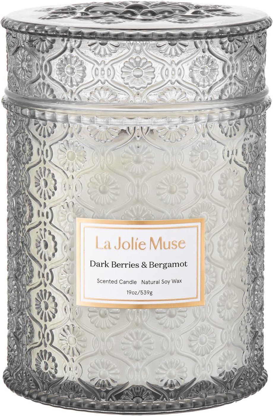 LA JOLIE MUSE Dark Berries Bergamot Scented Candles for Home,19 oz Soy Wax | Amazon (US)