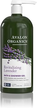 Avalon Organics Bath & Shower Gel, Revitalizing Lavender, 32 Oz | Amazon (US)