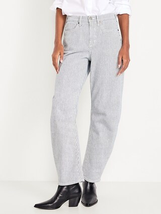 High-Waisted Baggy Barrel Jeans | Old Navy (US)