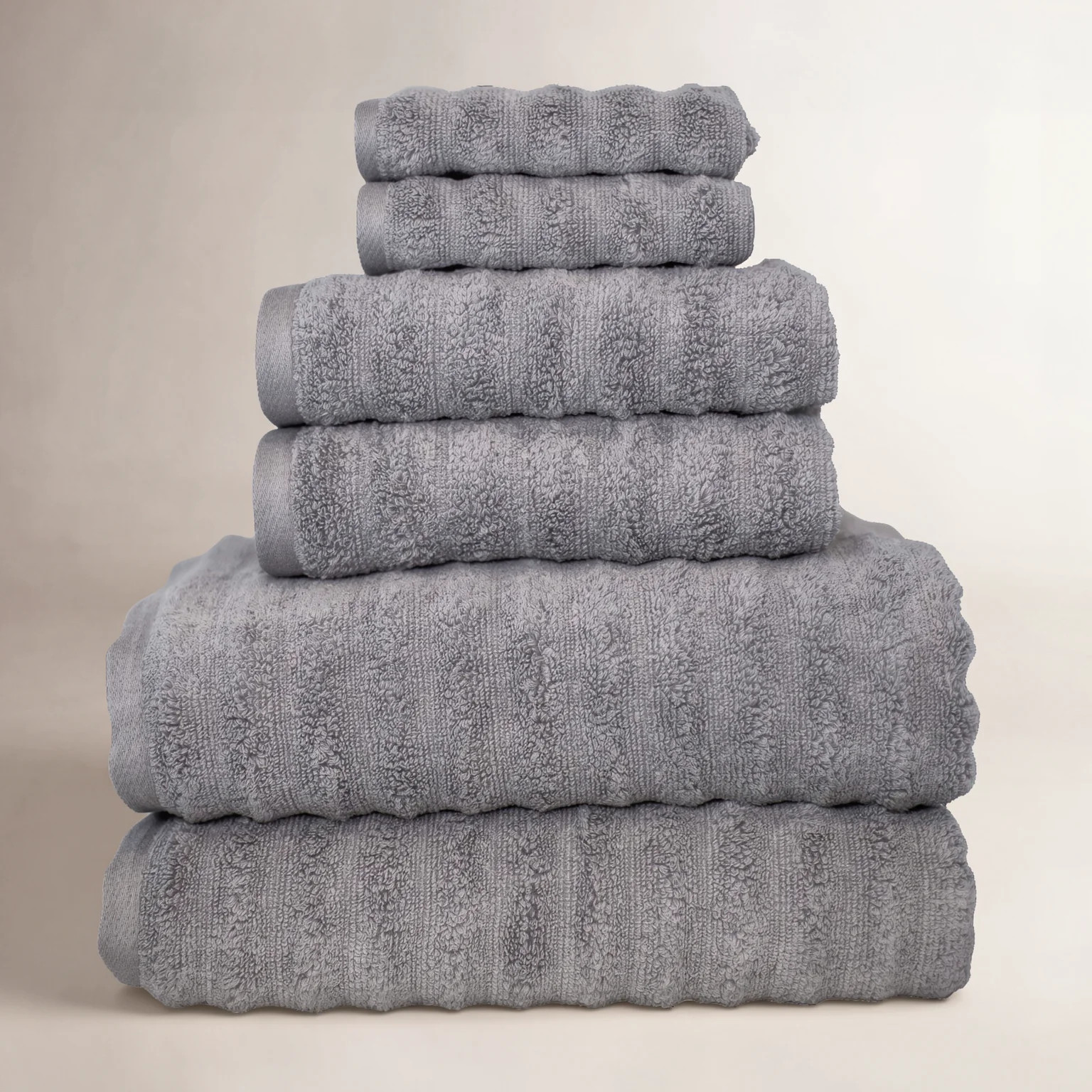 Modern Threads Spa Collection 6-Piece Ultra Soft Quick-Dry 550GSM 100% Combed Cotton Wavy Towel Set | Wayfair North America