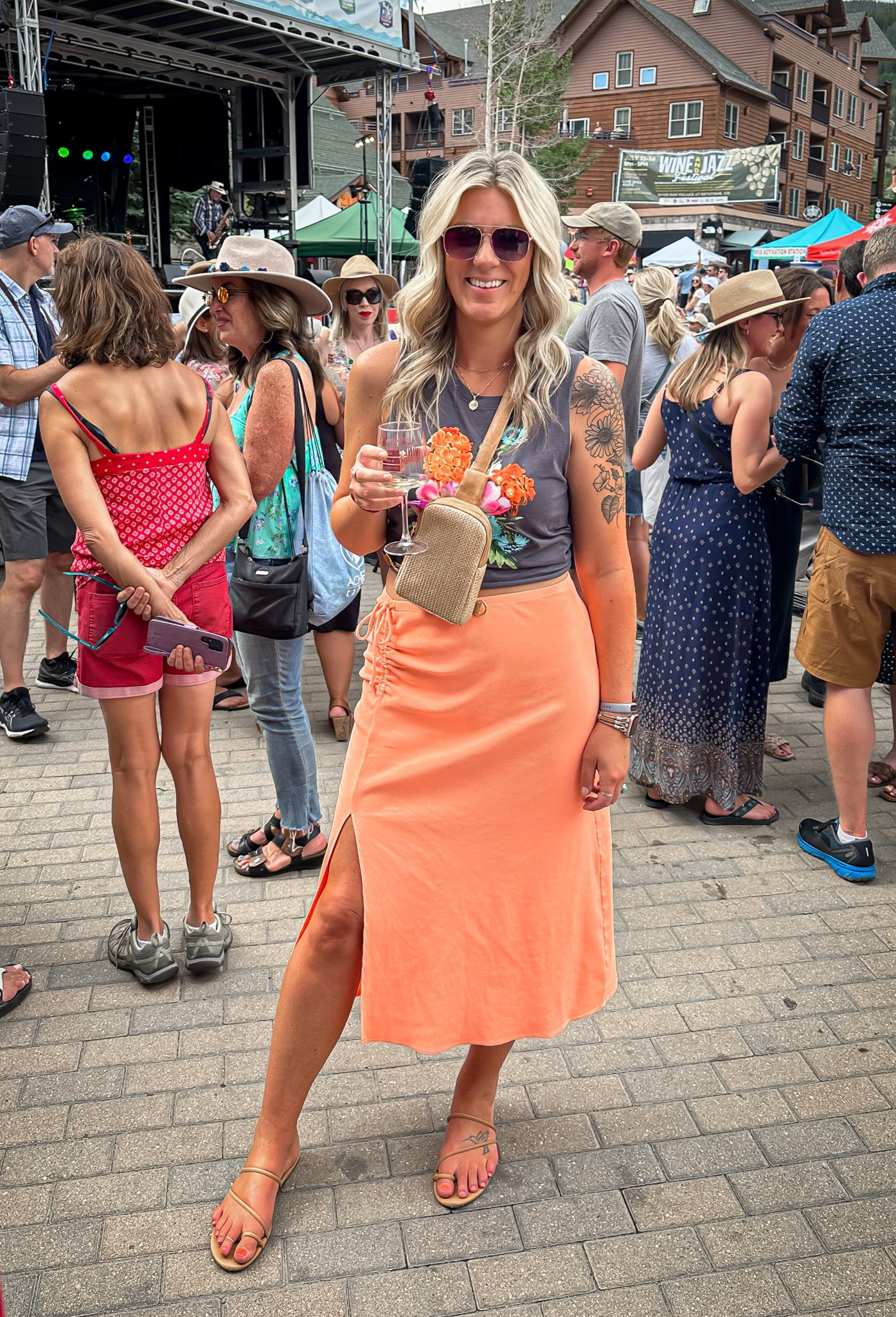 Wine & jazz festival outfit 
Tank - medium 
Skirt - large (med would be better) 

#LTKcurves #LTKsalealert #LTKstyletip