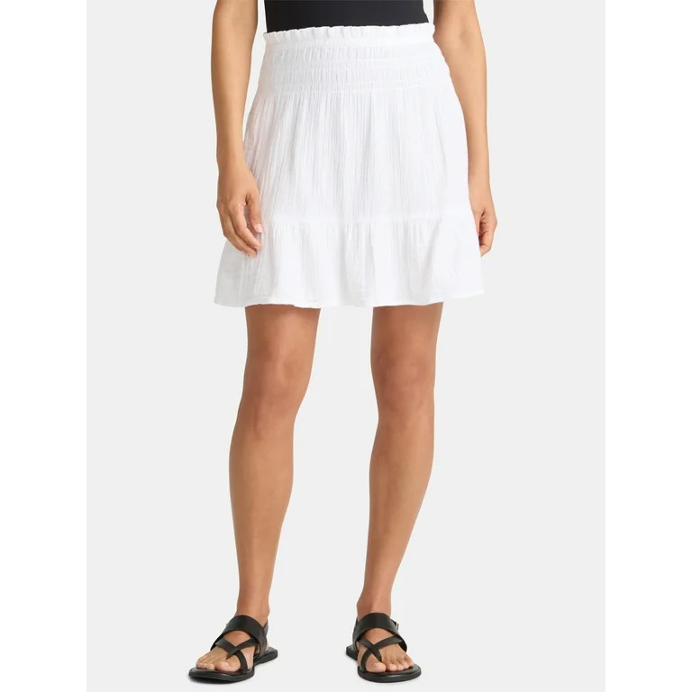 Time and Tru Women's Double Cloth Skirt, Sizes XS-XXXL | Walmart (US)