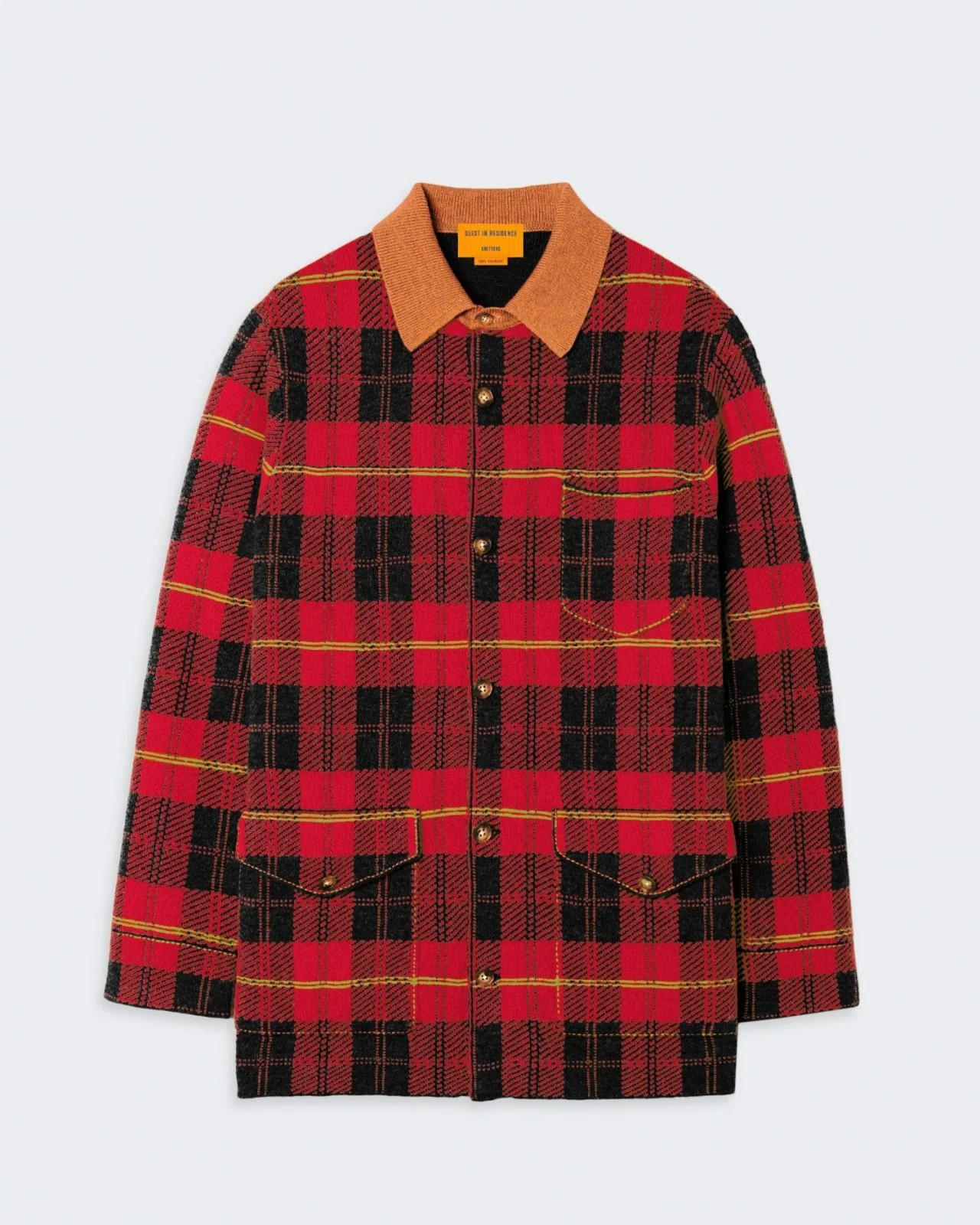 Tartan Industry Jacket - True Red Combo | Guest In Residence