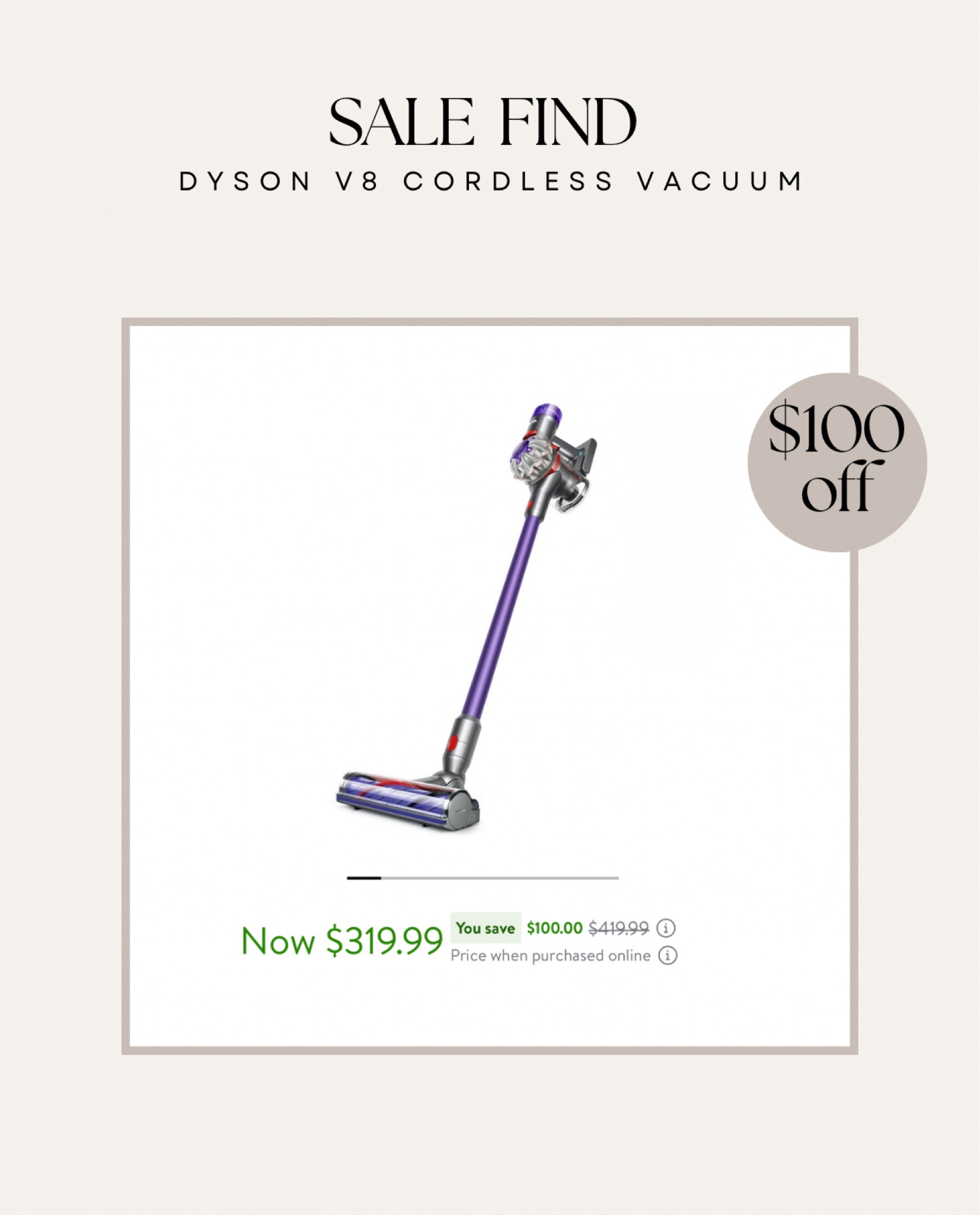 Dyson vacuum $100 off! Sale find 

#LTKsalealert #LTKhome