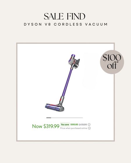 Dyson vacuum $100 off! Sale find 

#LTKsalealert #LTKhome