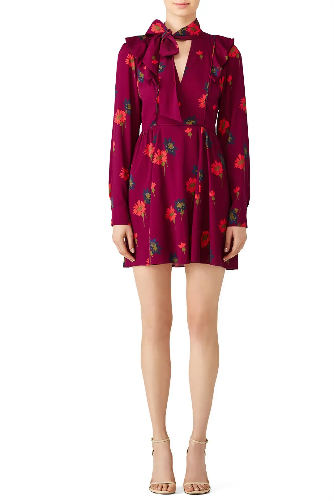 Tanya Taylor Plum Aubree Dress | Rent The Runway