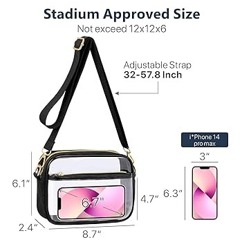 PACKISM Clear Bag for Stadium Events - Clear Purses for Women Stadium Crossbody Concert Bag for G... | Amazon (US)