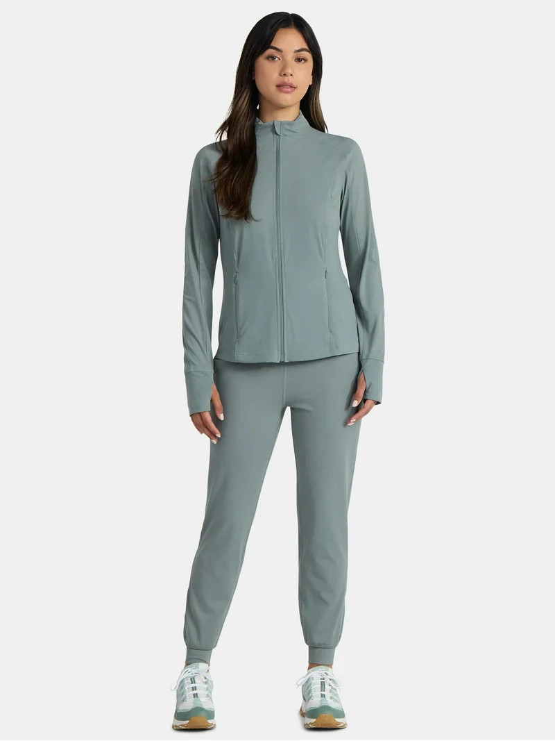 Avia Women's and Women's Plus SoftSculpt Zip Up Active Jacket, Sizes XS-4X | Walmart (US)