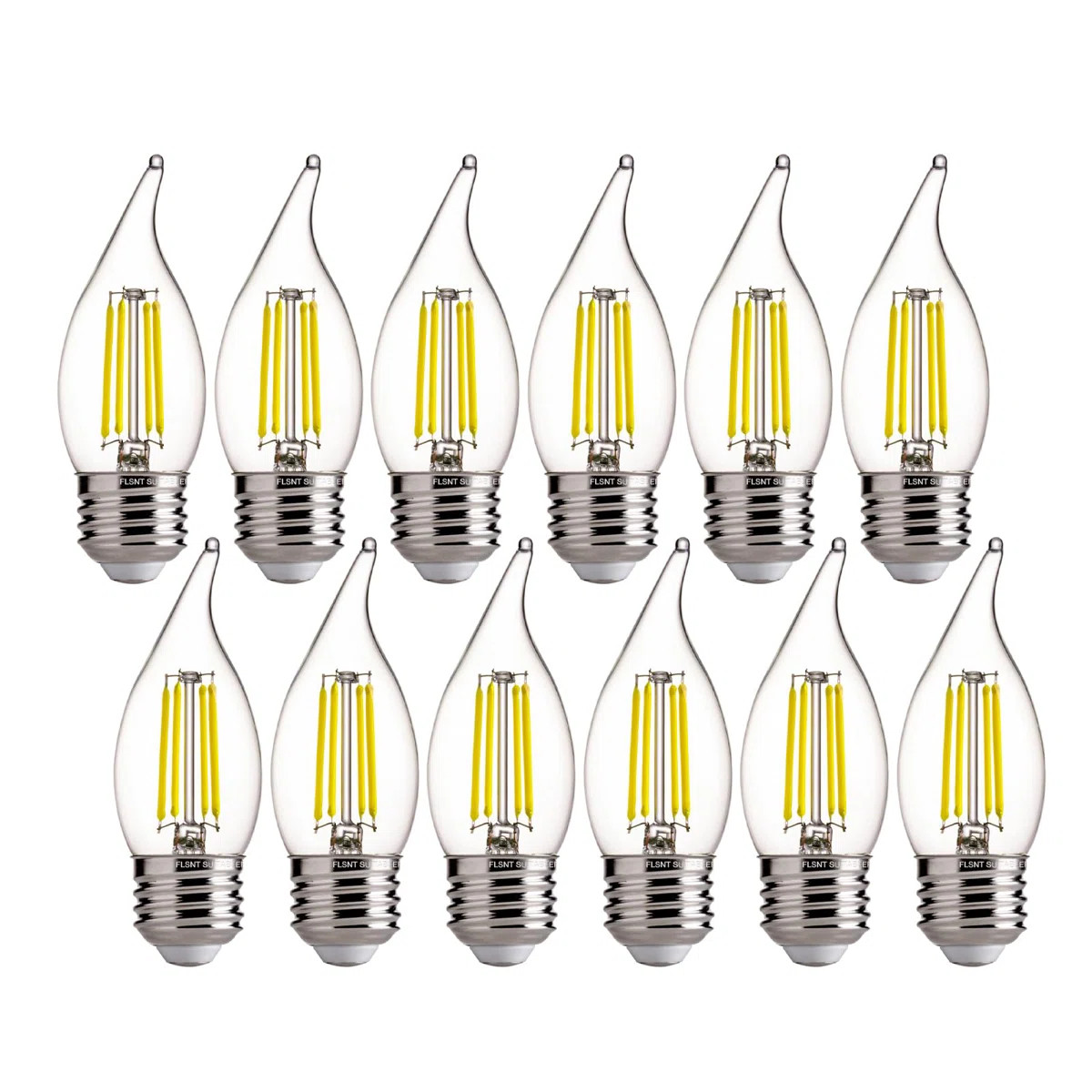 B11 Dimmable LED Candelabra Light Bulbs, 4W(60W Equivalent), 550LM, 5000K Daylight, E26 Base, Cle... | Wayfair North America