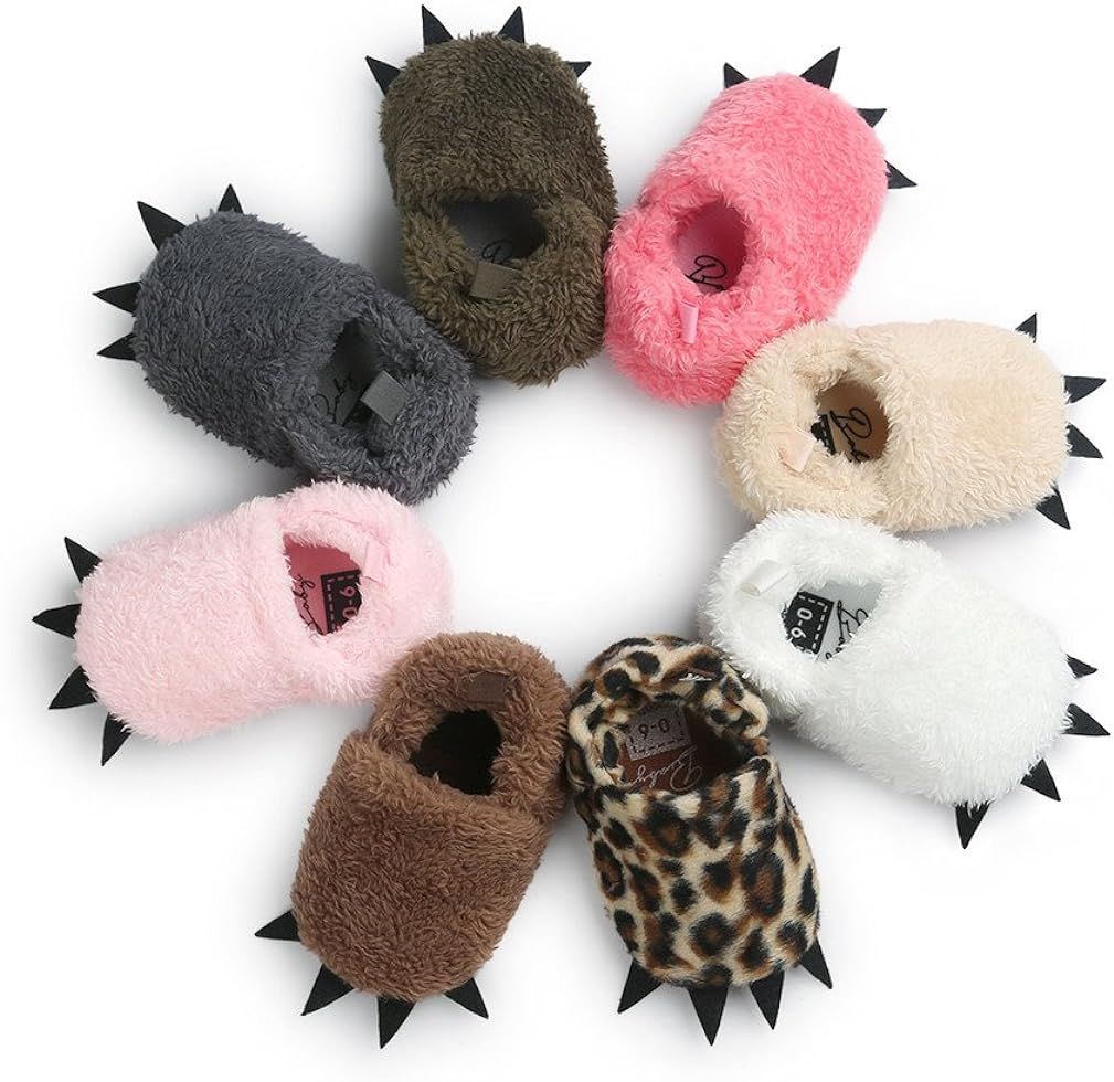 CoKate Baby Boys Girls Soft Plush Slippers Bear PAW Animal Boots Toddler Infant Crib Shoes Winter... | Amazon (US)