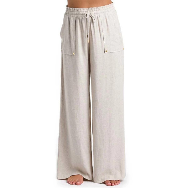 Women's La Blanca Palazzo Pant Swim Cover Up Medium Taupe | Scheels