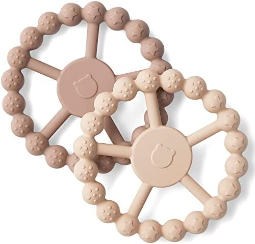 Samigo Ring Baby Teether Toys, Silicone Teething Ring Toys for Babies 0-6 6-12 Months, Baby Teeth... | Amazon (US)