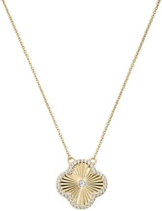 Electric Picks Camilla Clover Necklace for Women, 14k Gold Plated 4-Leaf Pendant Necklace, Design... | Amazon (US)