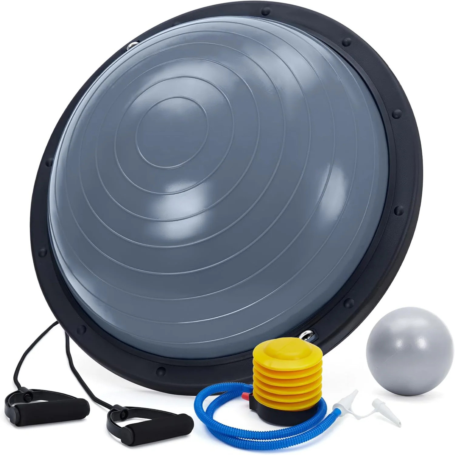 Garvee 23Inch Half Balance Ball Trainer 1600 LB Anti-Slip Base Includes Resistance Bands and Air Pump Inflatable Stability Yoga Ball for Core and | Lowe's