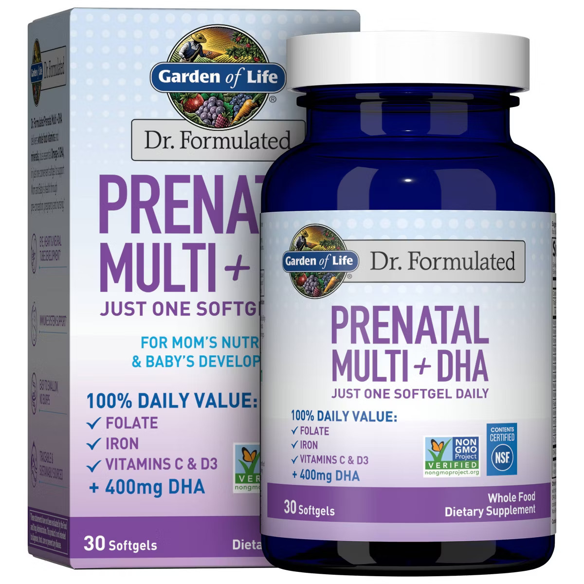 Garden of Life Dr. Formulated Prenatal Multi + DHA Softgels - 30ct | Target