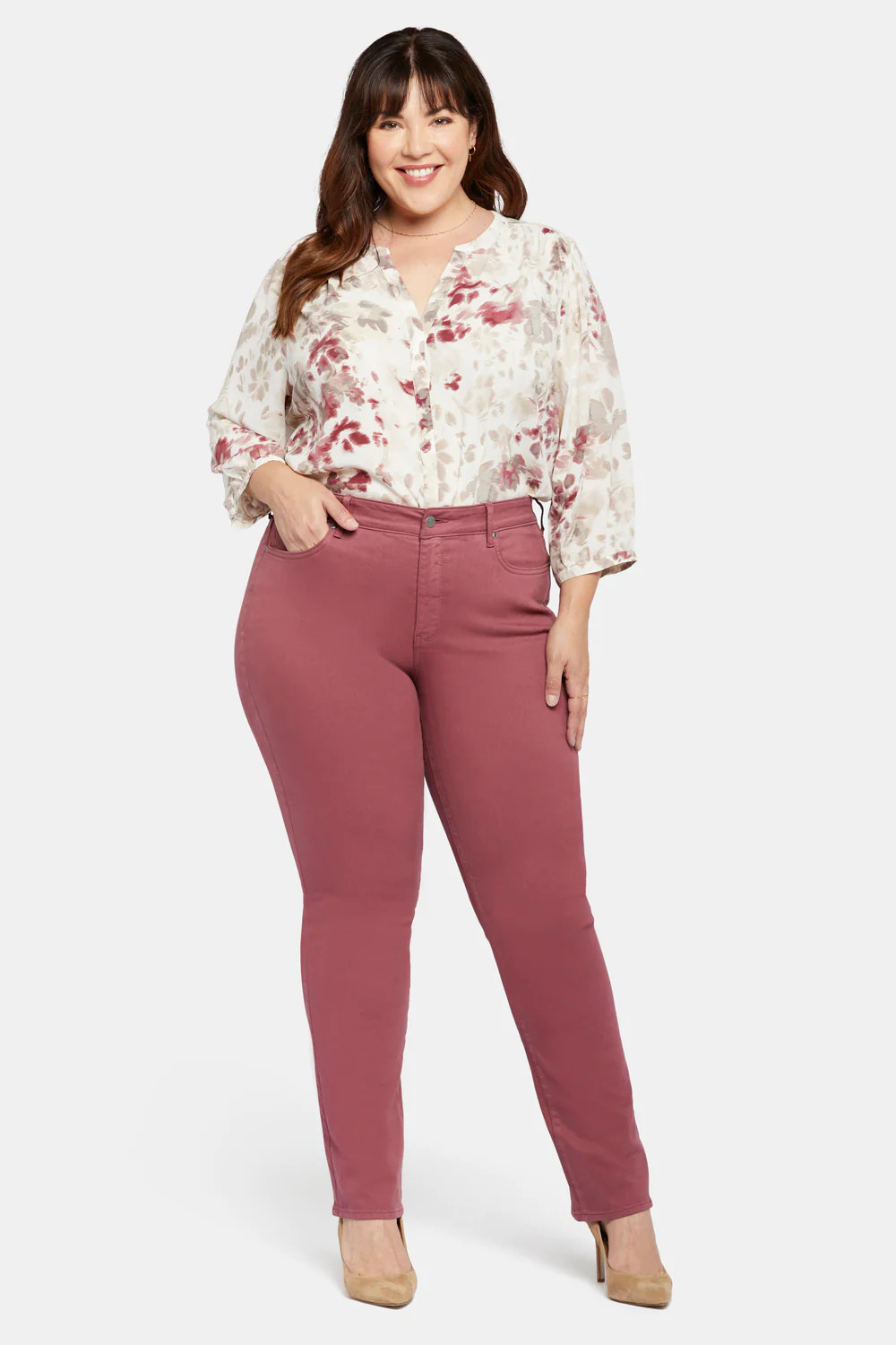 Marilyn Straight Jeans In Plus Size - Optic White | NYDJ