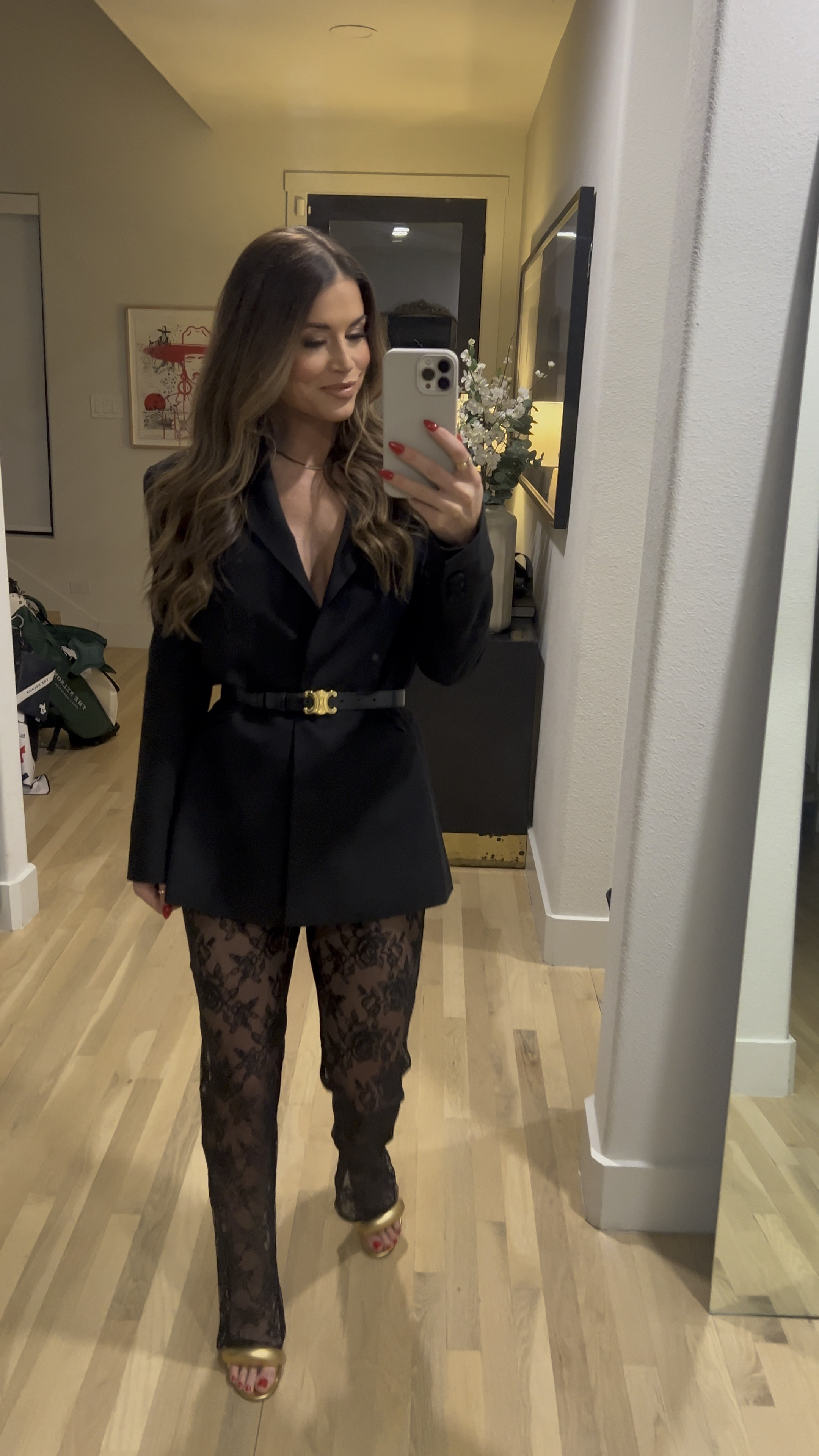 Holiday party outfit 
Lace pants
Black blazer 
Black lace pants 

#LTKHoliday #LTKStyleTip #LTKParties