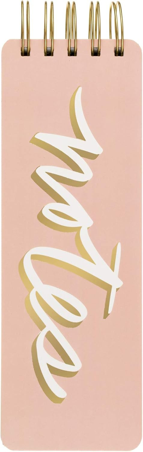 Eccolo Spiral Memo List Pad, Sturdy Covers, 300 Pages, 3x8.5", Peach Notes | Amazon (US)