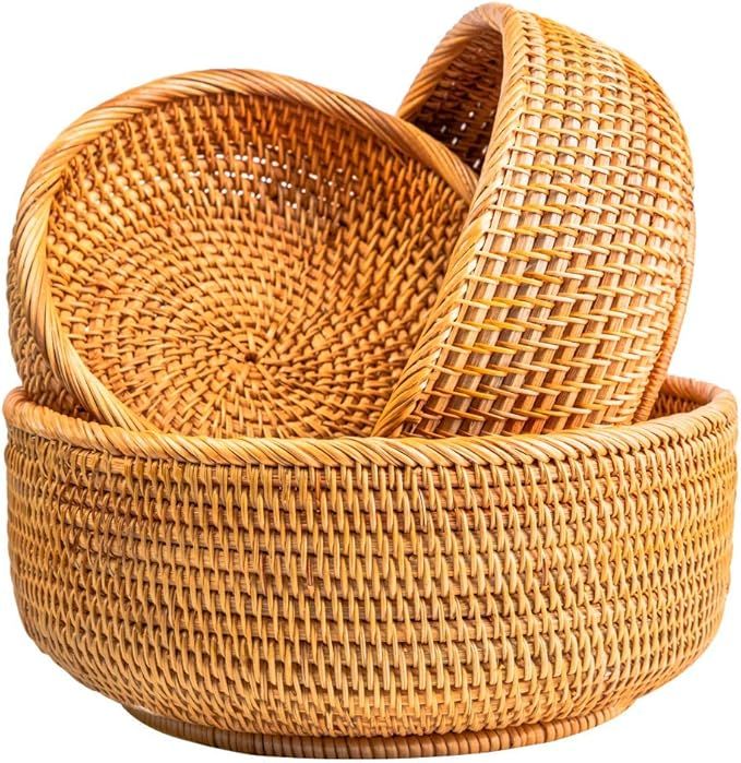 NATURAL NEO Fruit Baskets For Bowl Food Storage In Kitchen Room Small To Large Vintage Decorative... | Amazon (US)