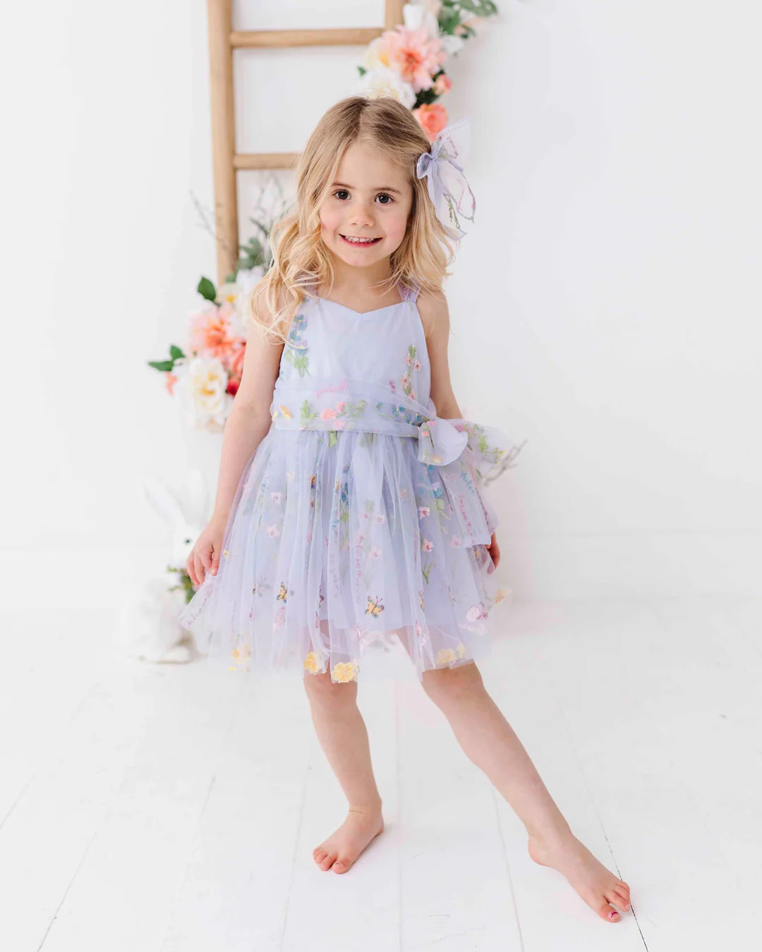 Wisteria Embroidered Floral Tulle Dress | Bums & Roses