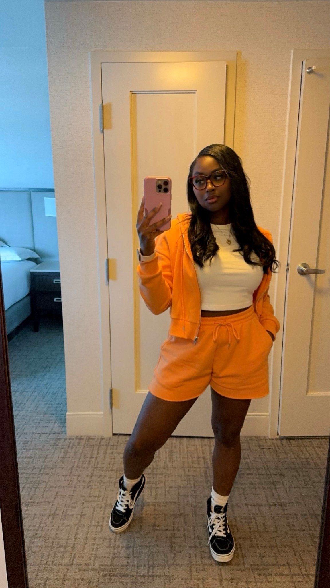 Easy travel outfit 🧡

Cute and comfy jogger set from forever 21! 

Everyday outfits, Loungewear, loungewear set, tracksuit, joggers, zip up hoodie, cropped zip up hoodie, fleece zip up hoodie, fleece joggers, fleece jogger set, matching sweatsuit, matching jogger set, 2 piece sweatsuit, matching sweater set, lounge set, matching set, sweat shorts, sweatpants, sweatshirt, nike socks, vans, forever 21 

Forever21 has 21% off SITEWIDE!

5’2 | 140lbs | size medium | size 8 shoe 

#LTKTravel #LTKFindsUnder50 #LTKShoeCrush