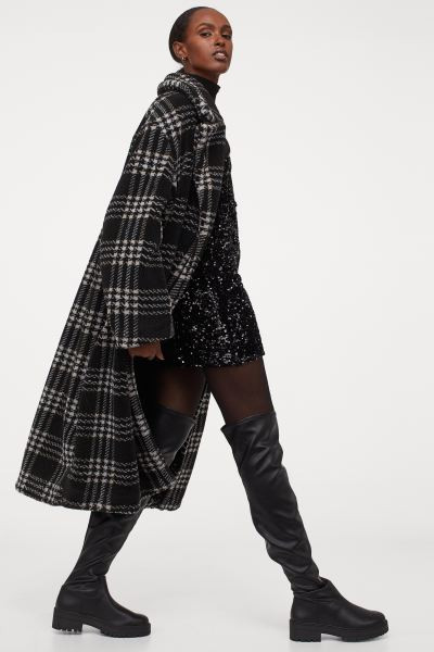 Wool-blend Faux Shearling Coat | H&M (US + CA)
