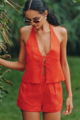 LSPACE Lia Linen Shorts | Anthropologie (US)