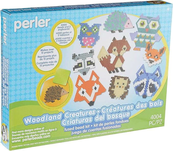 Perler Beads Woodland Creatures Animal Pattern Crafts for Kids, 4004 pcs | Amazon (US)