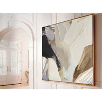 Large Wall Art, Original Abstract Modern Abstract Painting Contemporary Art, Trending Neutral Canvas | Etsy (US)