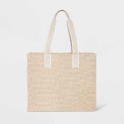 Straw Boxy Tote Handbag - Universal Thread™ | Target