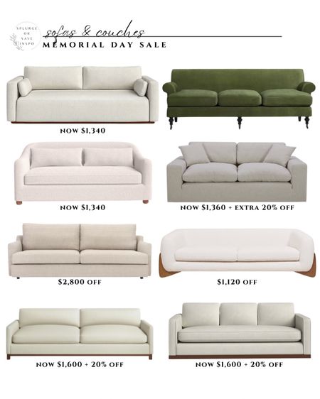 Memorial Day sale furniture. Modern sofa white. Gray sofa comfy. Modern couch white. Green sofa rustic. 

#LTKFind #LTKhome #LTKsalealert