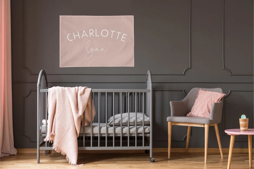 Nursery Custom Name Pennant, Name Banner, Nursery Decor, Girl Nursery Wall Decor, Baby Name Gift,... | Etsy (US)