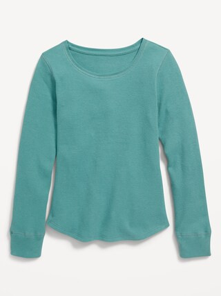 Long-Sleeve Solid Thermal-Knit T-Shirt for Girls | Old Navy (US)