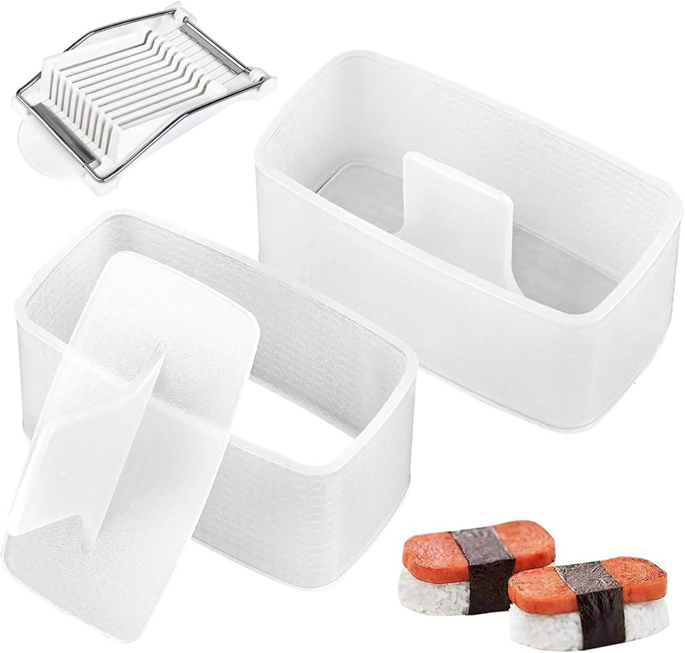 Musubi Mold Kit Musubi Maker Press 2 Pack with Luncheon Meat Slicer and Rice Paddle - Create Auth... | Amazon (US)