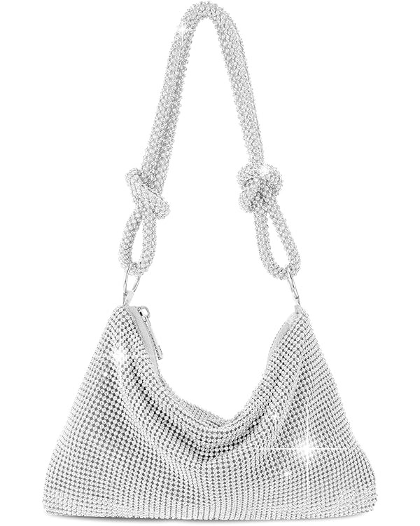 Women Gold Clutch, Rhinestone Gold Purse Wedding,Evening Clutch Purses For Women 10.2"×0.4"×6.6... | Amazon (US)