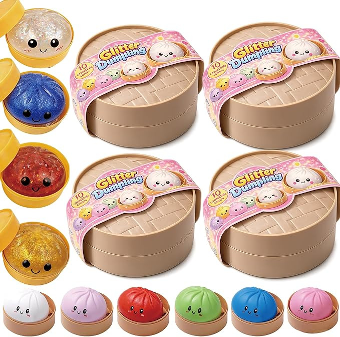 Glitter Dumpling Squishy - Random Glitter Dumpling Box, 10 Colors Dumplings Squishy Toy, More Sur... | Amazon (US)