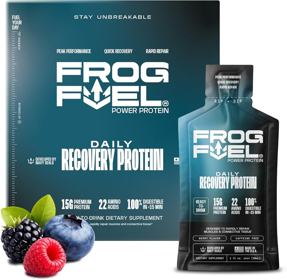 Frog Fuel Power Regular Complete Liquid Protein Shot, 15g, Nano Hydrolyzed & Grass Fed Collagen, ... | Amazon (US)