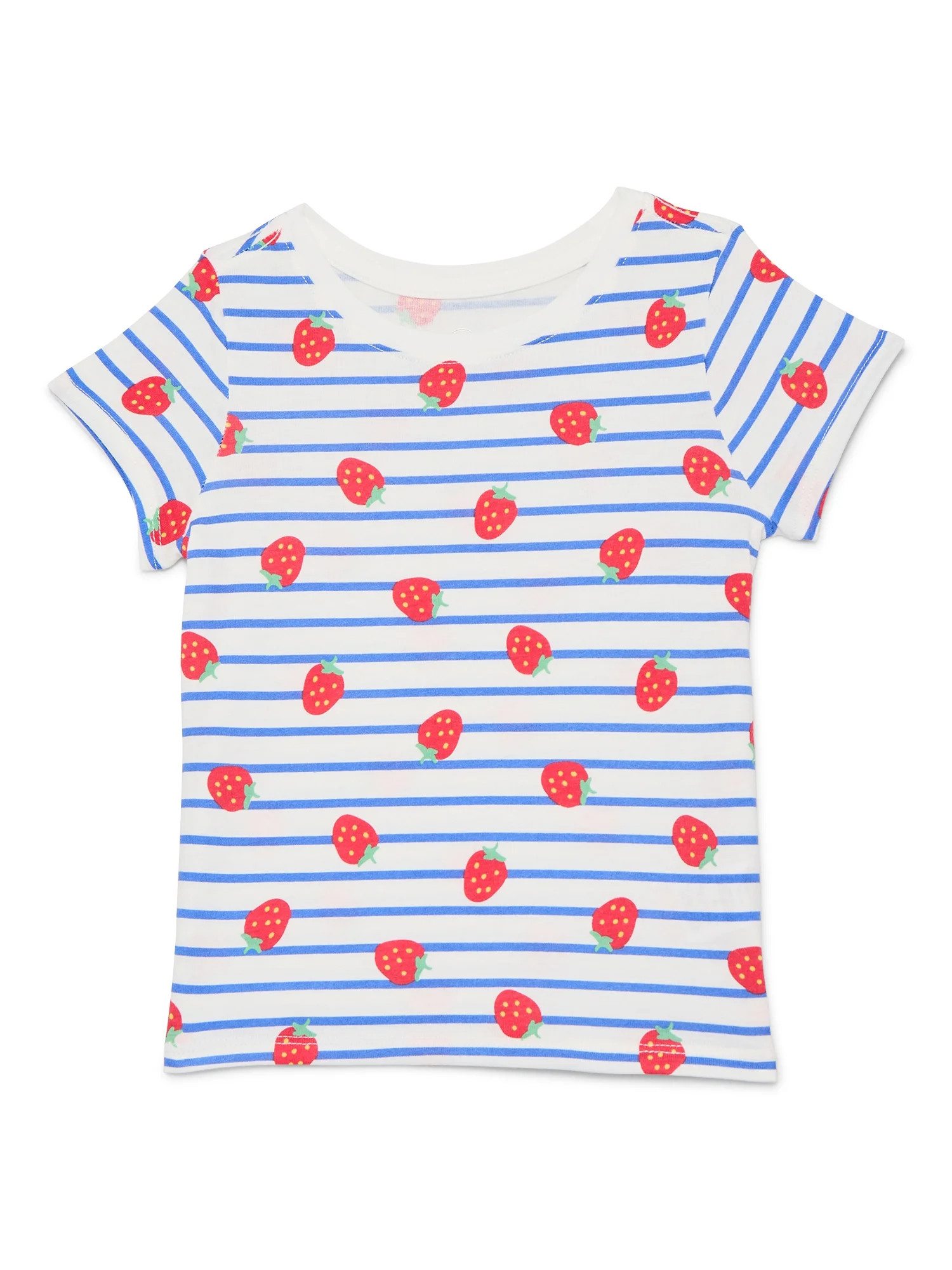 Wonder Nation Toddler Girls Tee with Short Sleeves, Sizes 18M-5T | Walmart (US)