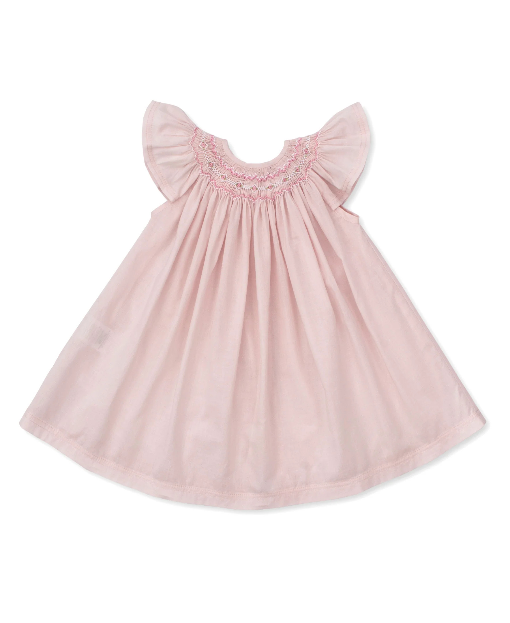 Kissy Elegance Pink Hand Smocked Woven Dress | Kissy Kissy