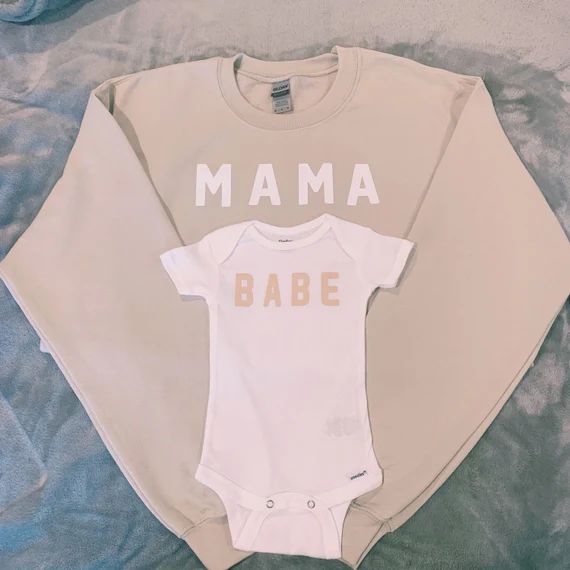 MAMA + BABE Sweatshirt & Onesie Set | Etsy (US)