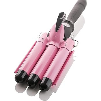 Alure Three Barrel Curling Iron Wand with LCD Temperature Display - 1 Inch Ceramic Tourmaline Tri... | Amazon (US)
