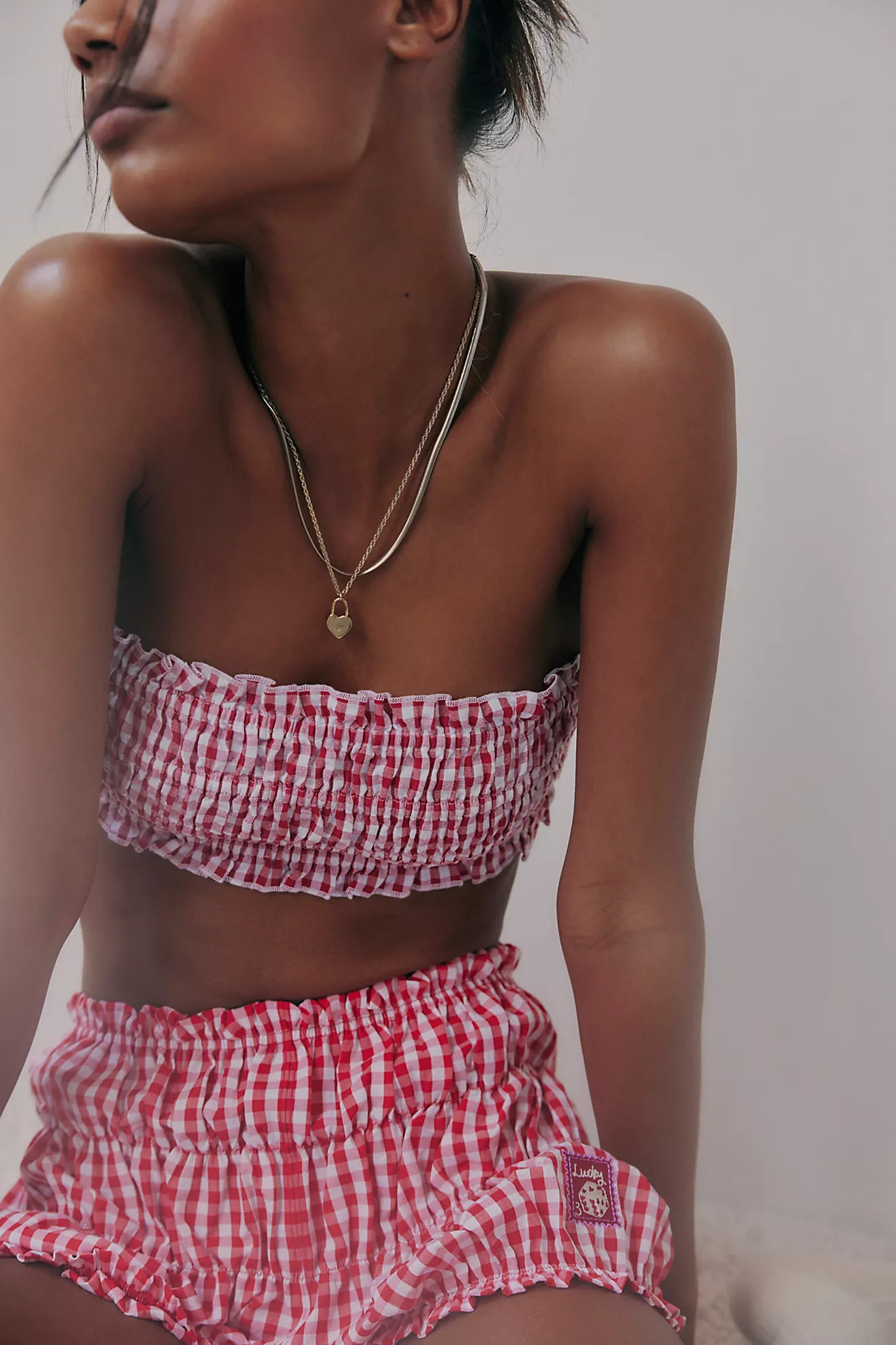 Seersucker Smocked Bandeau | Free People (Global - UK&FR Excluded)