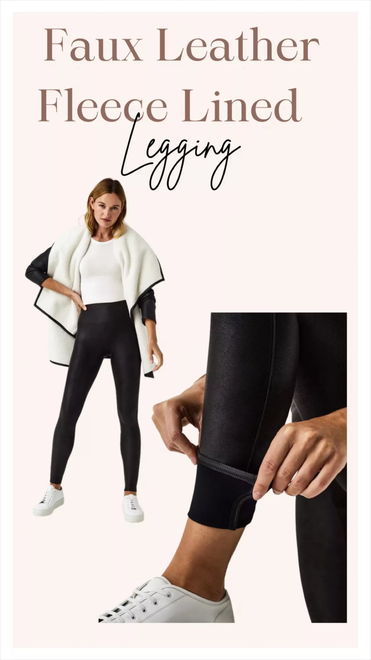 Faux Leather Fleece-Lined Leggings – Spanx