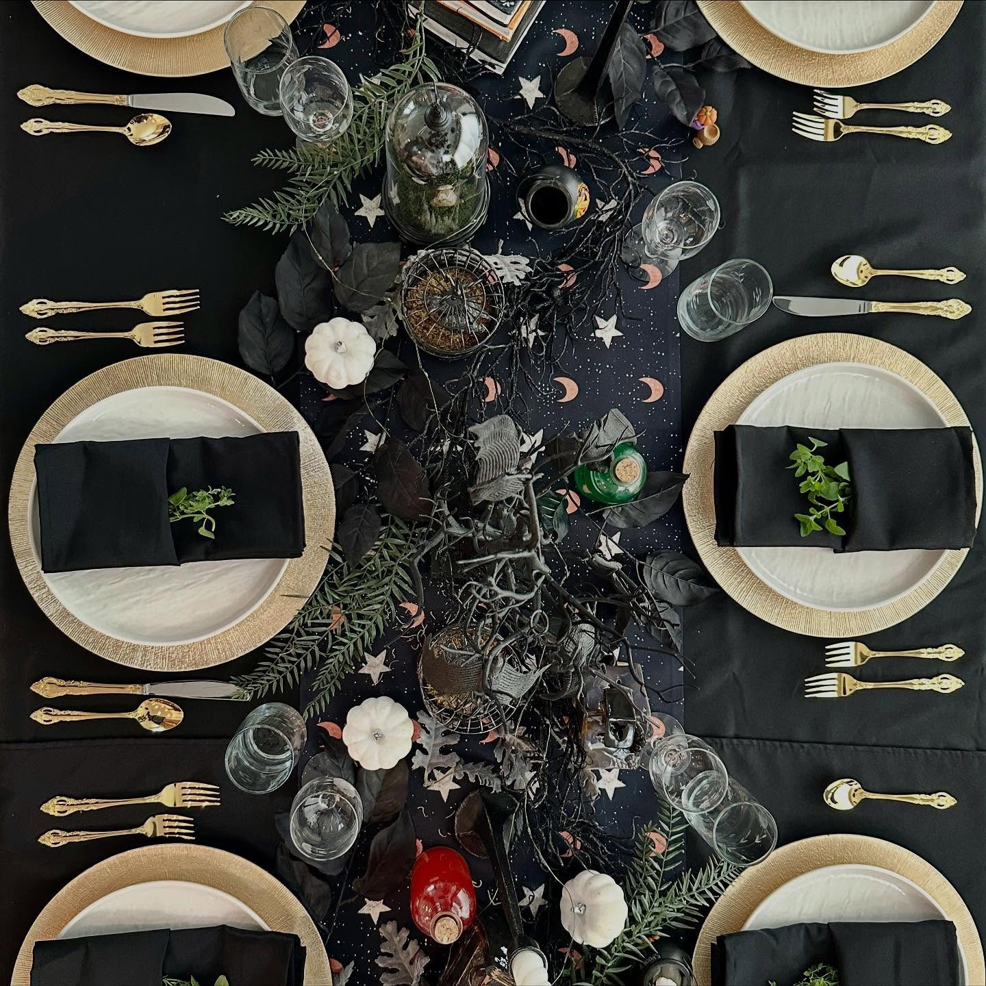 Halloween is in two days… but fun fact: I shot this tablescape back in July 😂🖤

The blogging/creator world is a little wild like that — pumpkins in summer, Christmas trees in September and October.

If you’ve ever wondered why bloggers or influencers are decorating for Halloween while it’s 90º out… it’s because social media algorithms (especially Pinterest) take months to rank seasonal content. Plus, retailers put out their holiday products earlier every year, so we have to keep up. 😂

Here’s the tablescape I created this year — moody with a touch of spooky and so easy to recreate with things you might already have at home 🕯🎃

Swipe to see all the details →

Which detail is your favorite? The books, floating candles, or the table runner? 🎃

#halloweentablescape #halloweendecor #halloweenpartyideas #halloweendinner #halloweendecorating