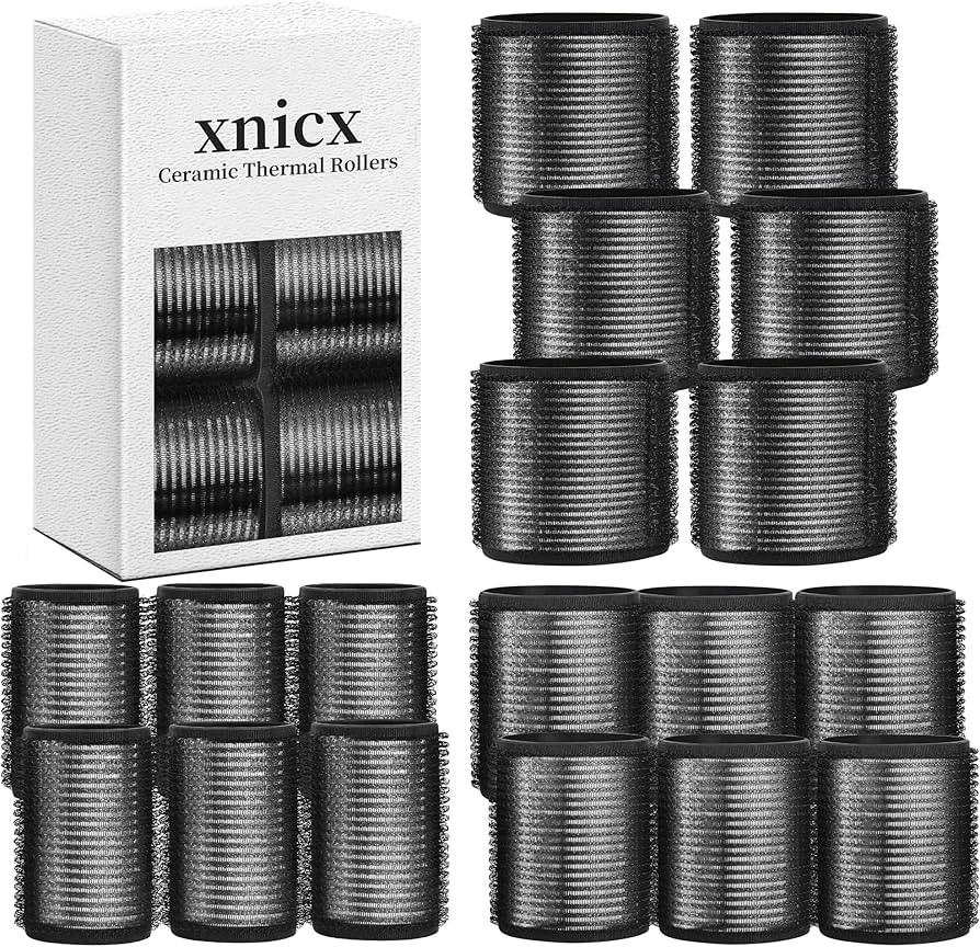 18pcs Hair Roller Set Hair Curlers,Self-Grip Ceramic Ionic Thermal Hair Rollers,Velcro Rollers Cu... | Amazon (UK)