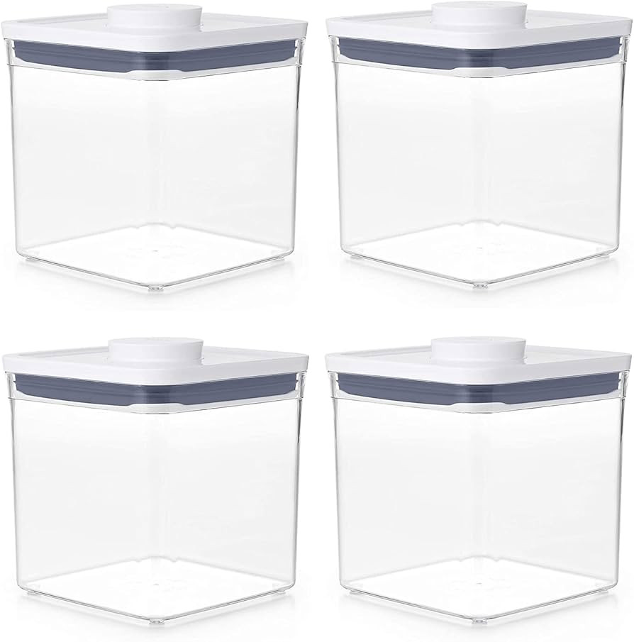 OXO Good Grips POP Container 2.8-Quart Square Airtight Food Storage for Sugar and More (Set of 4) | Amazon (US)