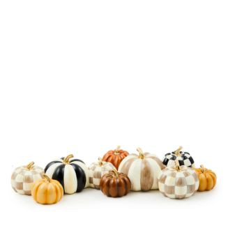 MacKenzie-Childs Autumnology Check & Stripe Pumpkin Cluster  | Bloomingdale's Home | Bloomingdale's (US)